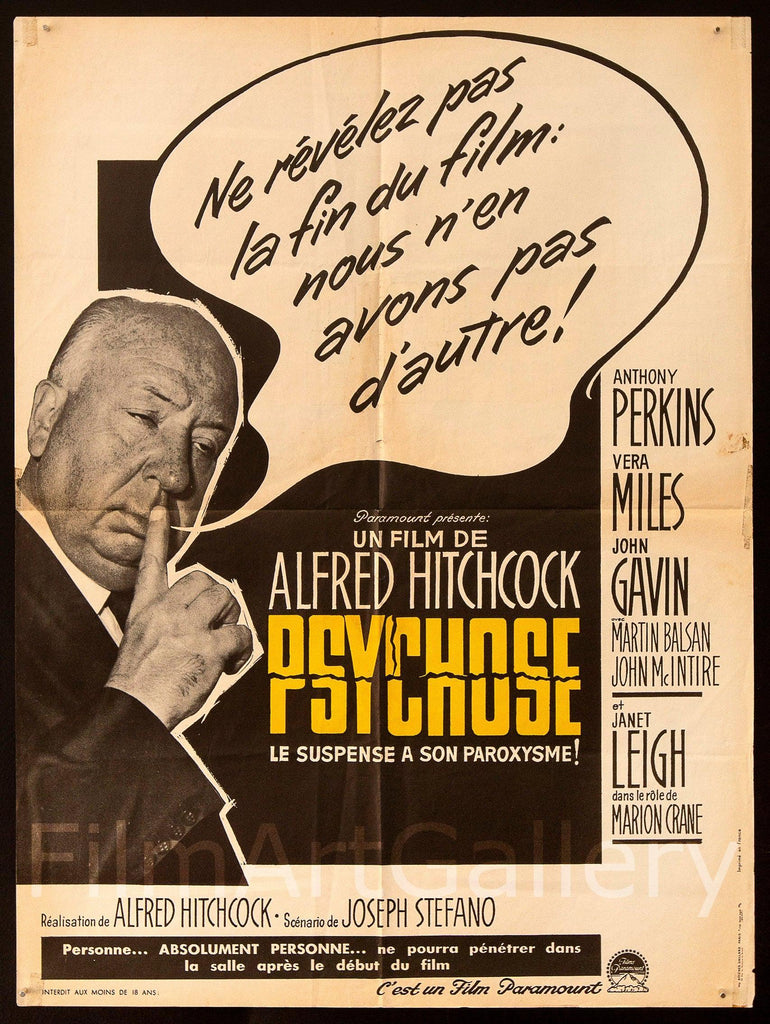 Psycho Original Vintage Movie Poster