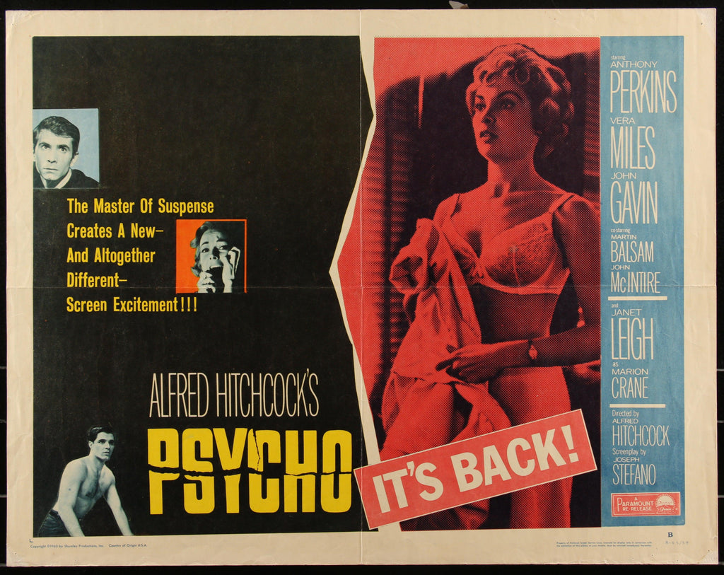 Psycho Original Vintage Movie Poster