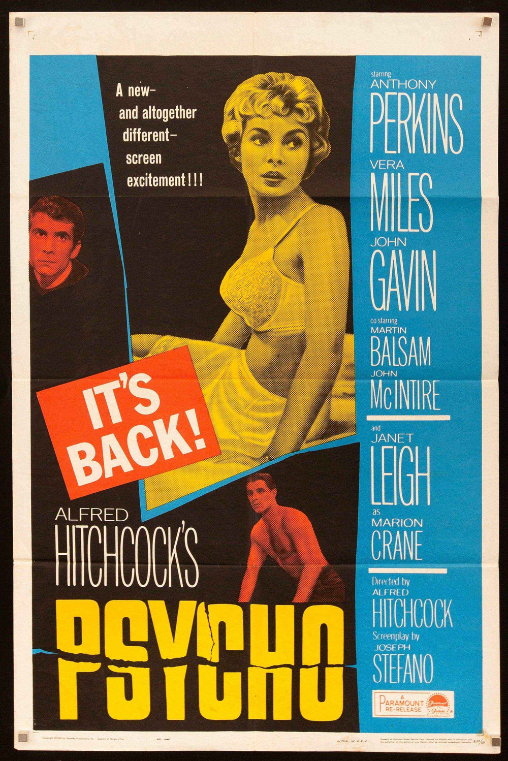 Psycho Original Vintage Movie Poster
