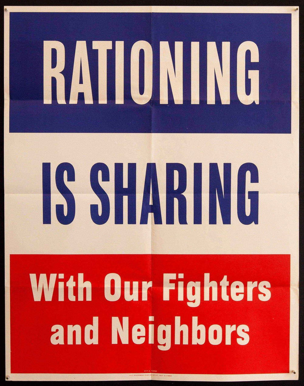 Rationing is Sharing Original Vintage Movie Poster