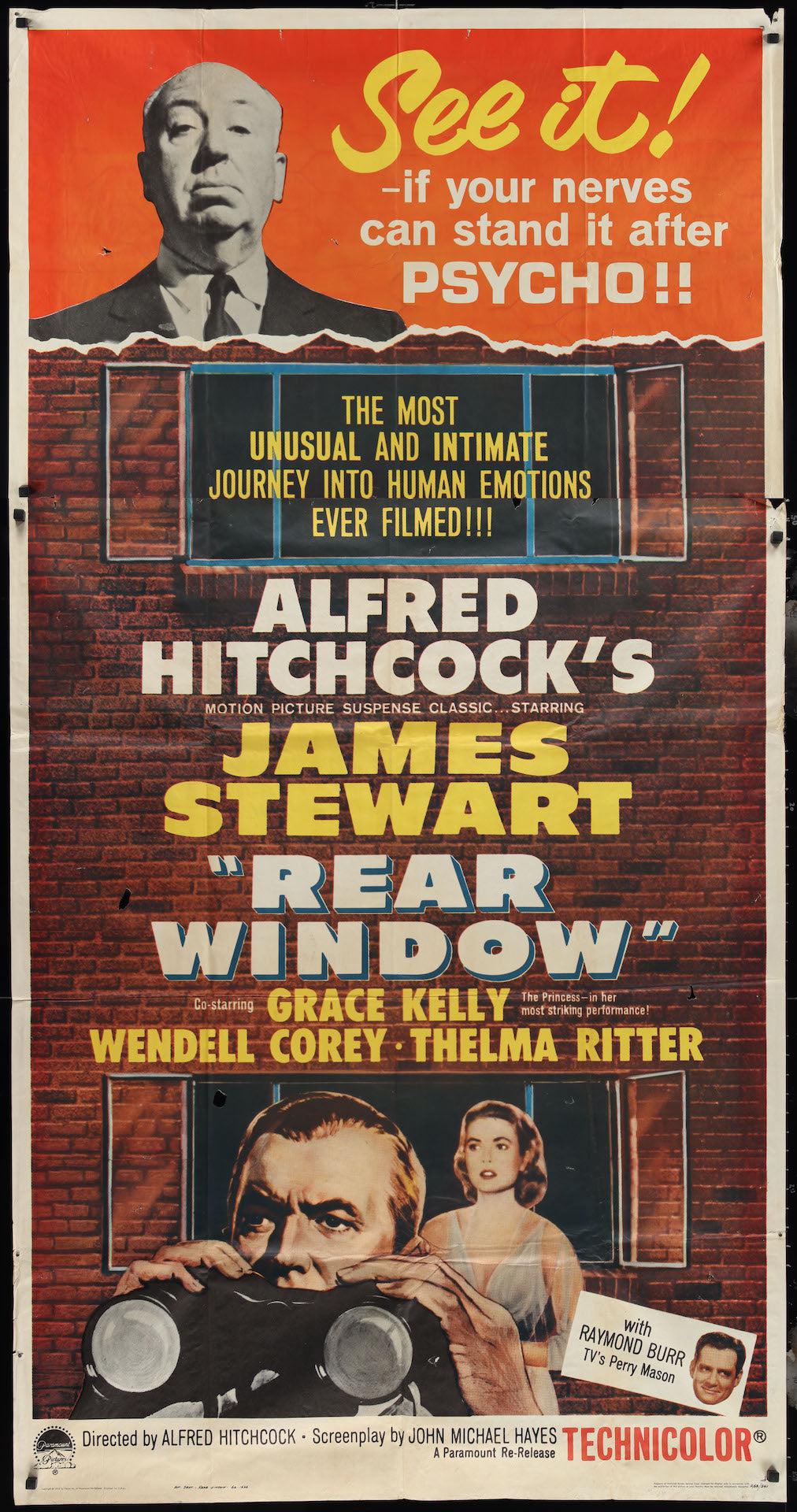 Rear Window 3 Sheet (41x81) Original Vintage Movie Poster