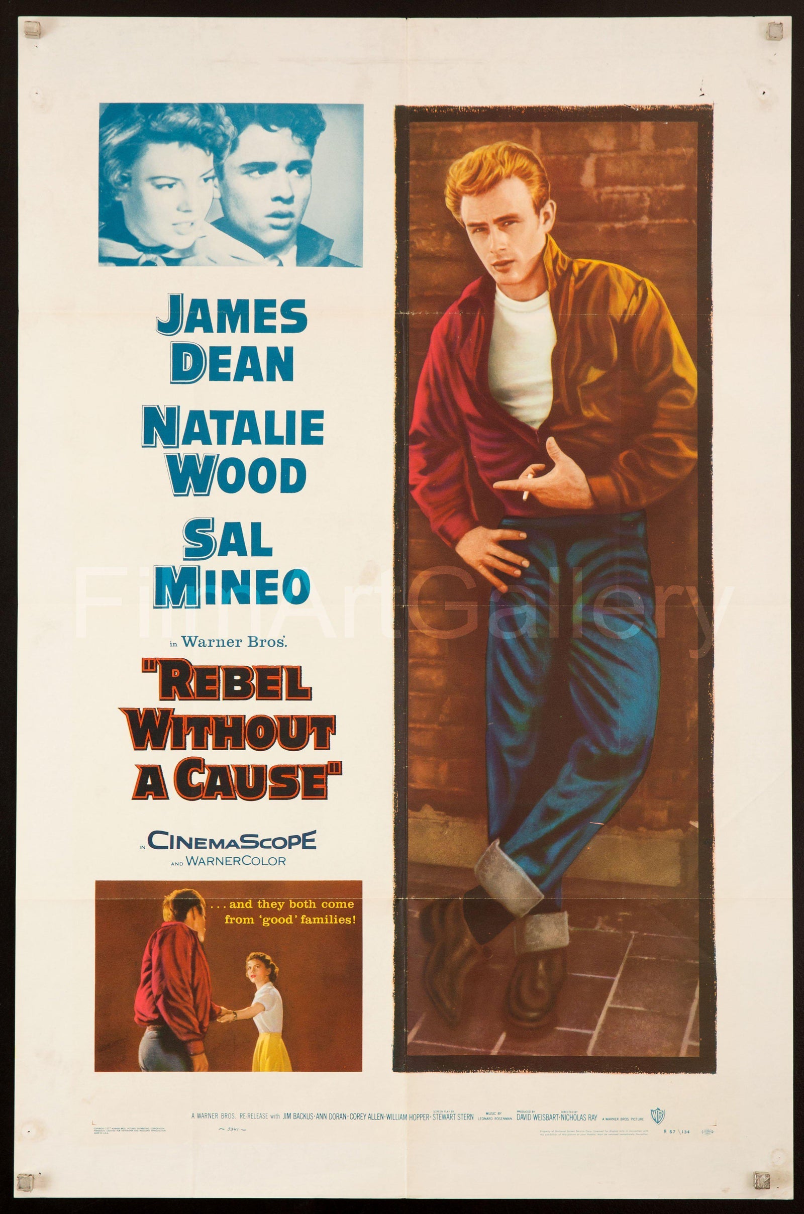 Rebel Without a Cause Movie Poster 1957 RI 1 Sheet (27x41)