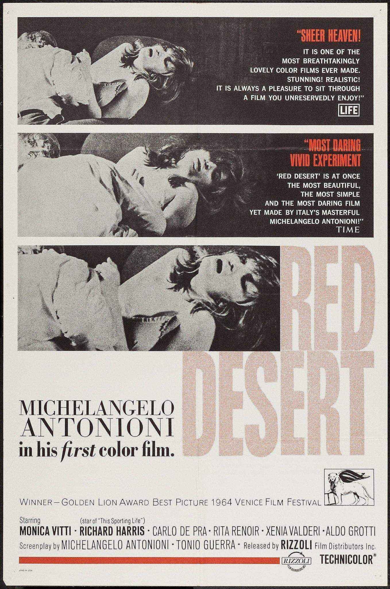 Poster Cinéma DESERTO ROSSO 40x60cm - Affiche HQ, Papier, Neuf, Marque PostersAndCo