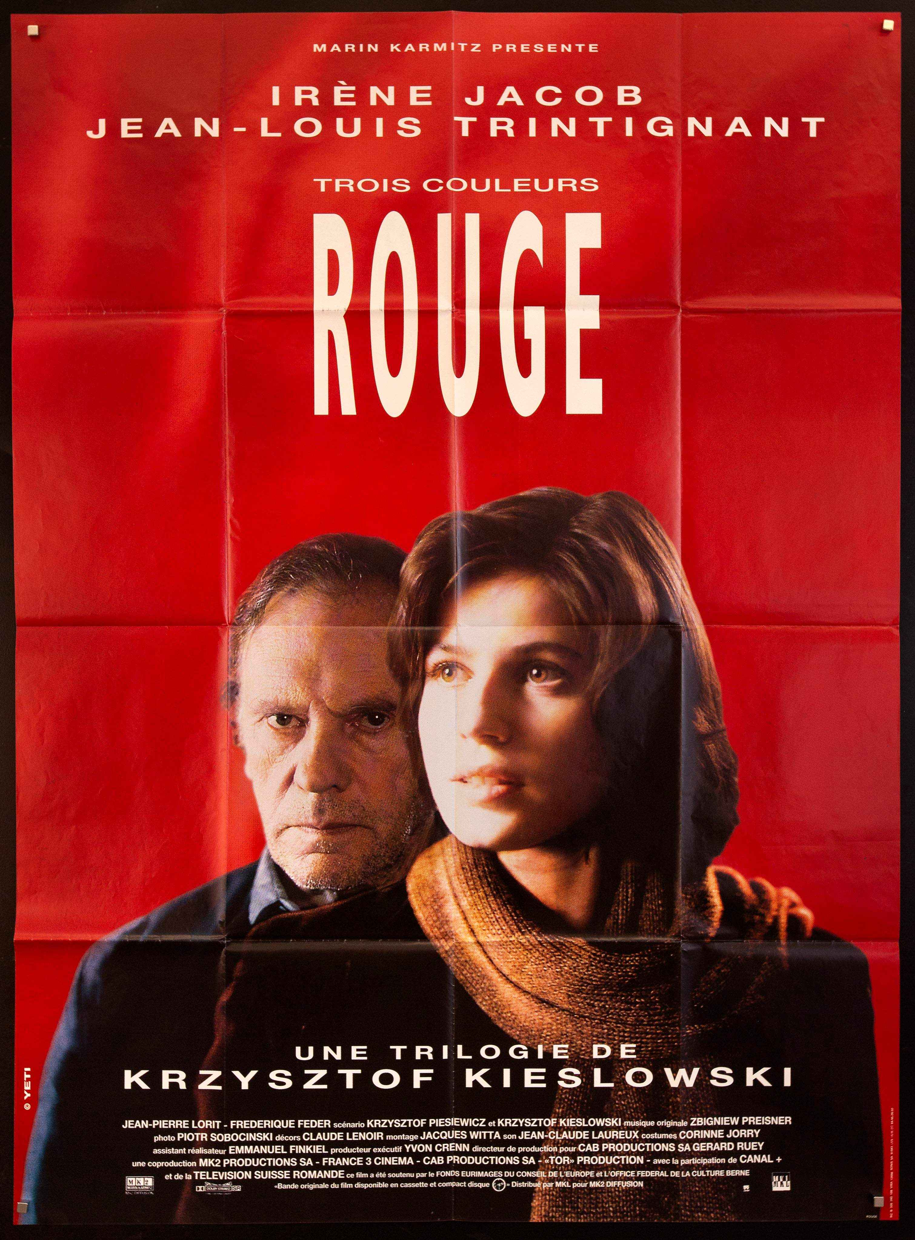 Red (Rouge) Movie Poster 1994 French 1 panel (47x63)