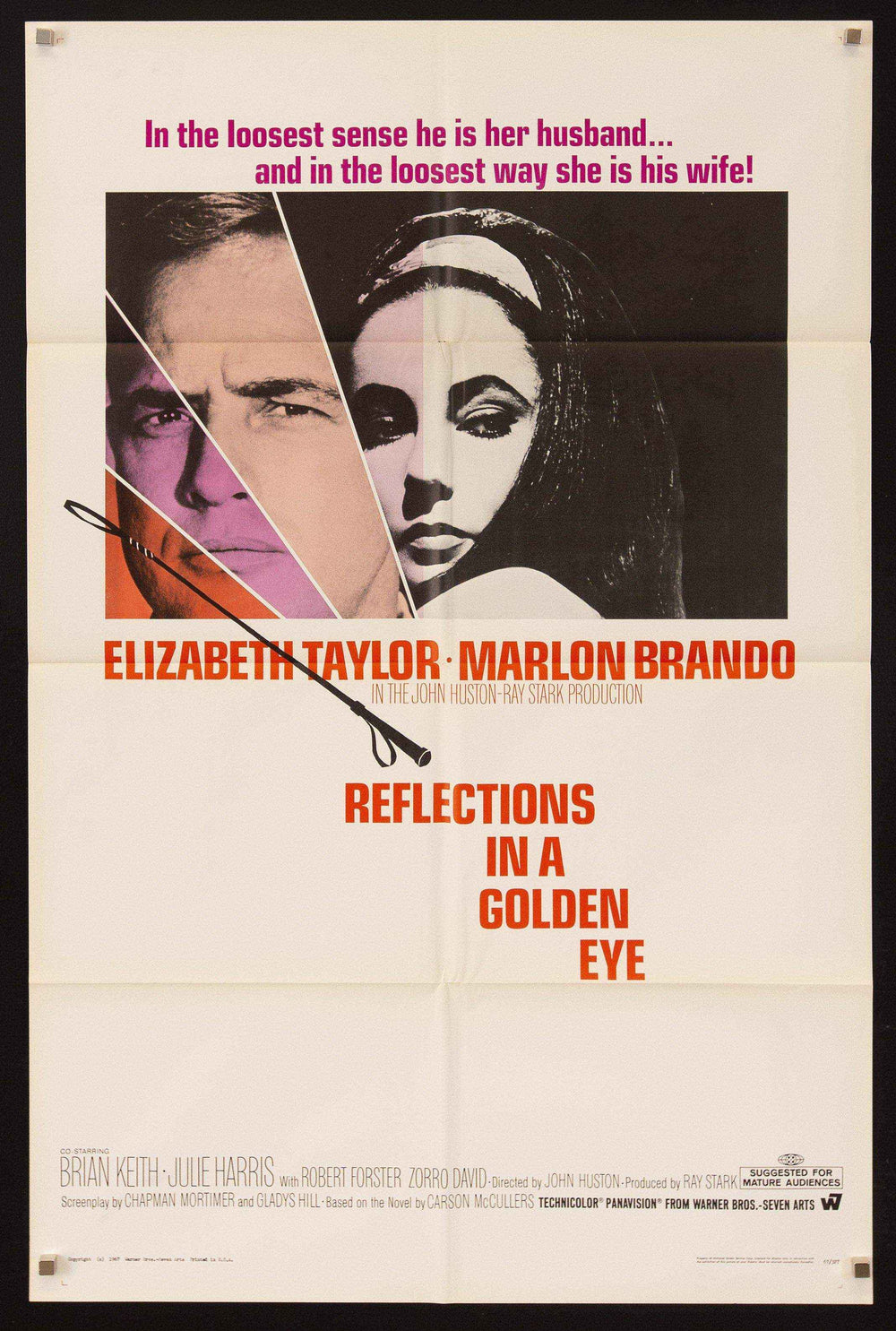 Reflections in a Golden Eye Original Vintage Movie Poster