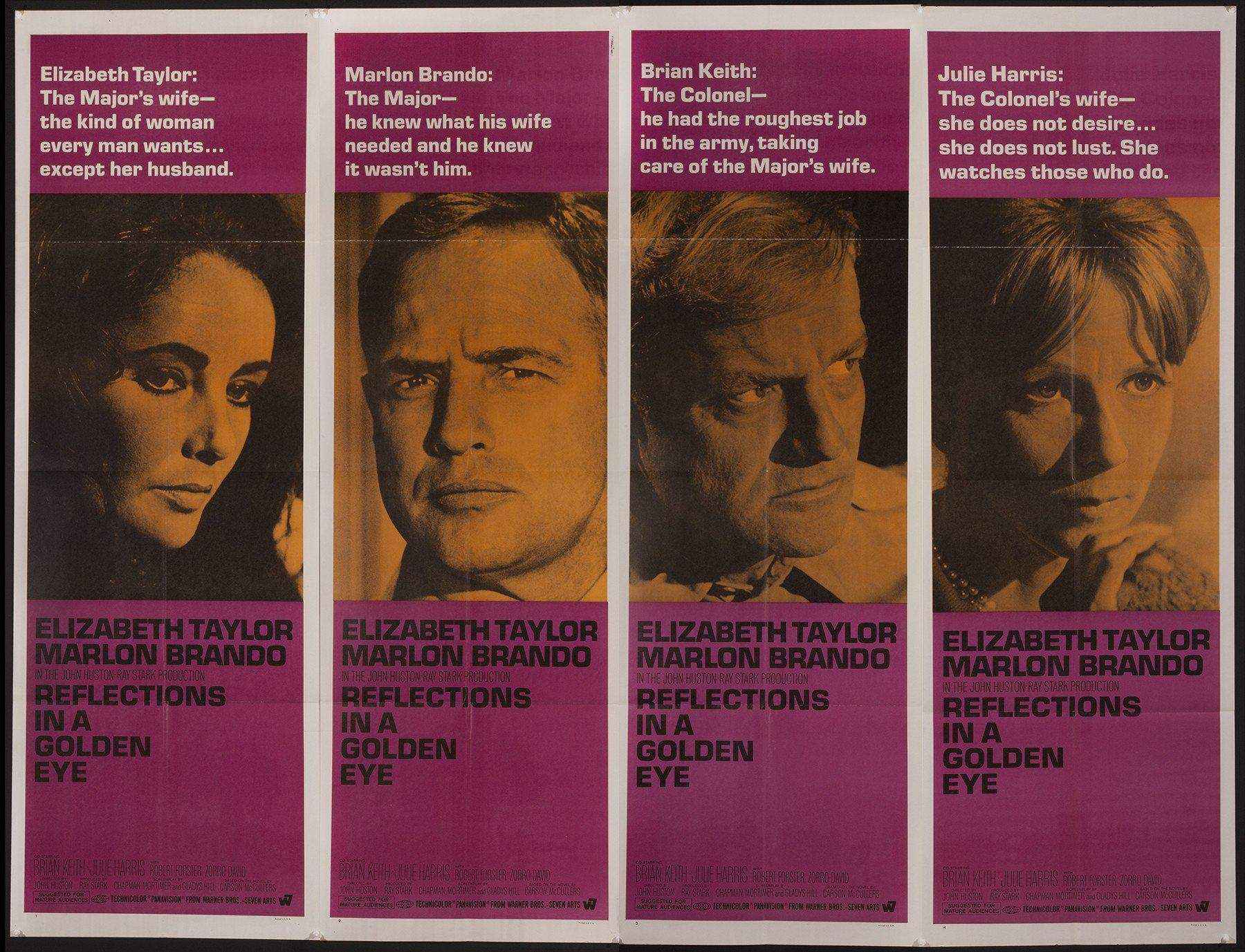 Reflections in a Golden Eye Movie Poster 1967 20x60