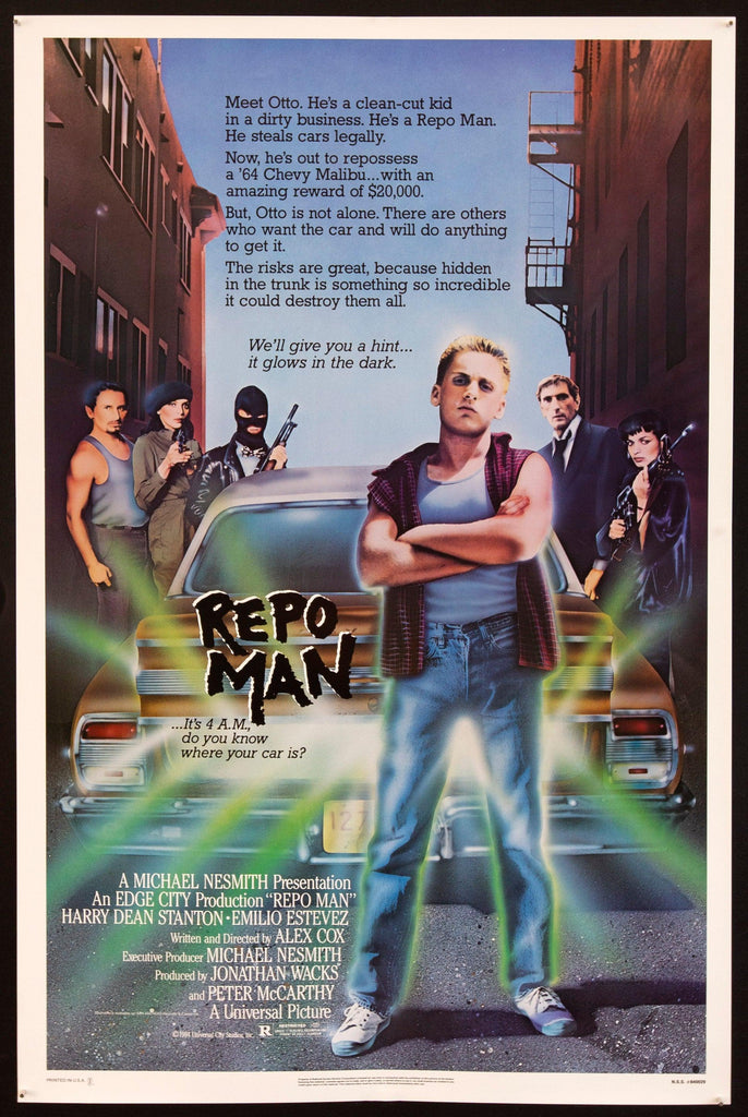 Repo Man 1 Sheet (27x41) Original Vintage Movie Poster