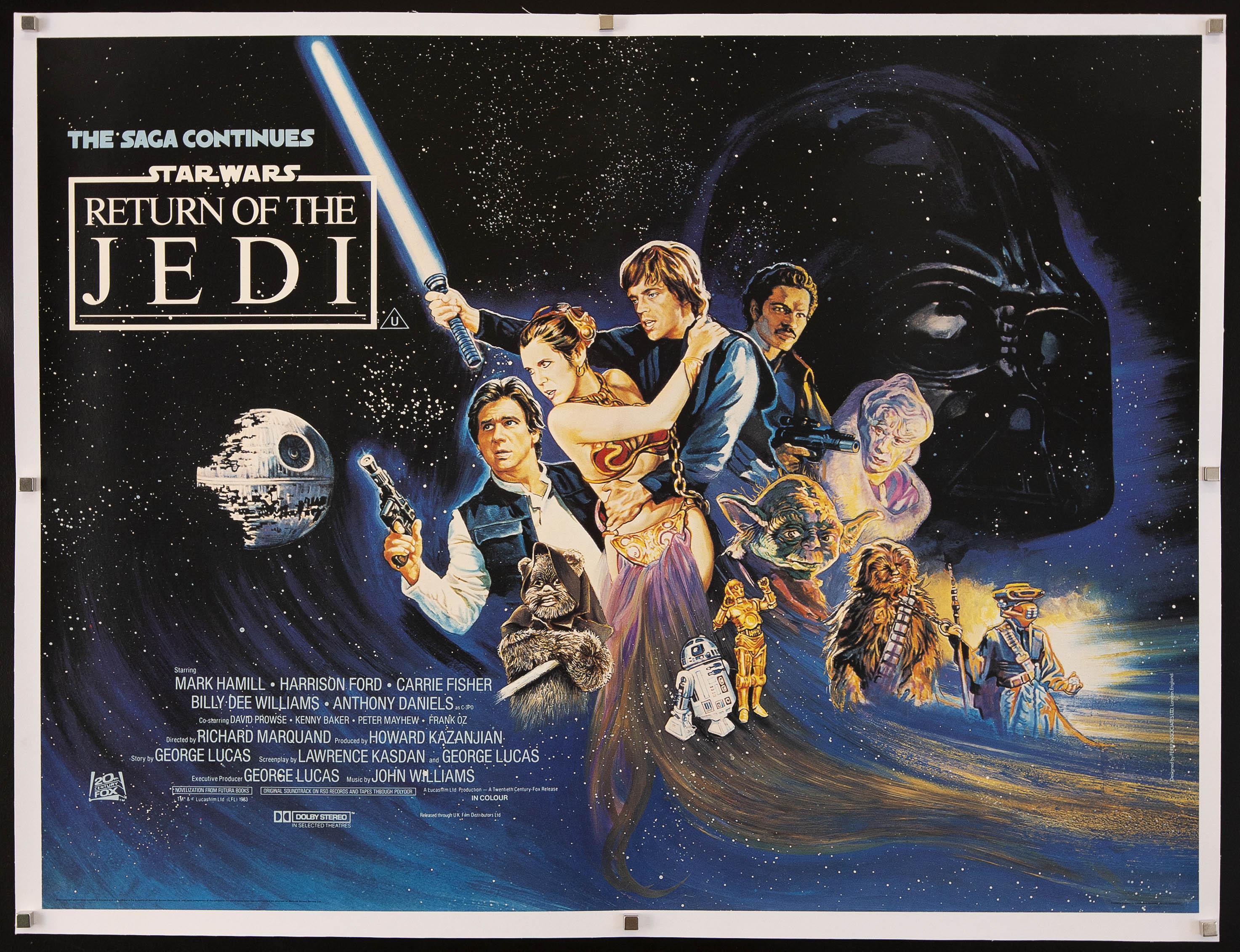 Return of the Jedi Movie Poster 1983 British Quad (30x40)
