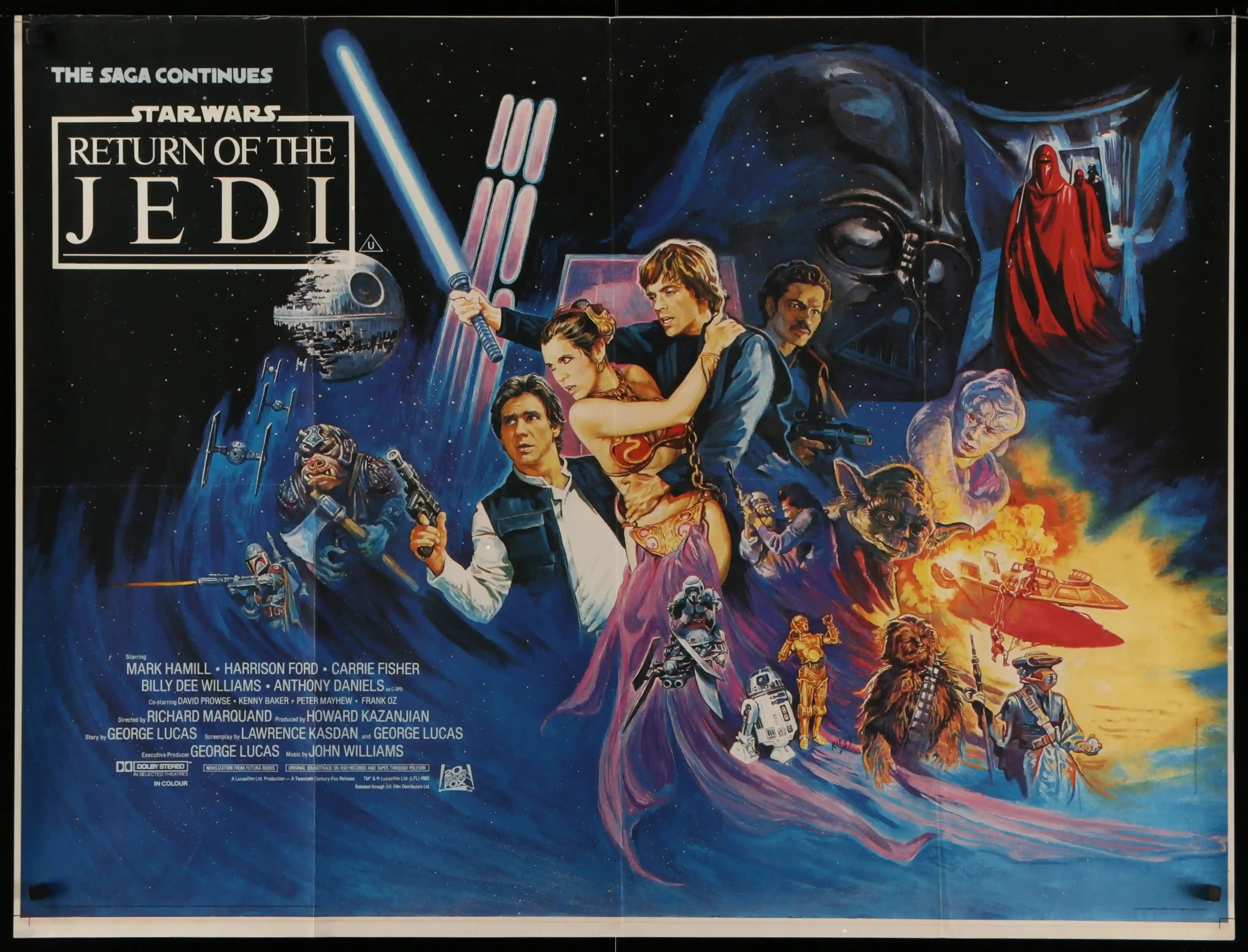 Return of the Jedi Movie Poster 1983 British Quad (30x40)