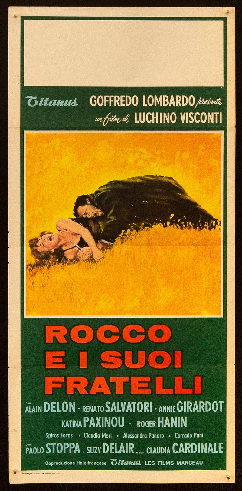 Rocco and His Brothers (Rocco E I Suoi Fratelli) Italian Locandina (13x28) Original Vintage Movie Poster