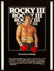 Rocky 3 30x40 Original Vintage Movie Poster