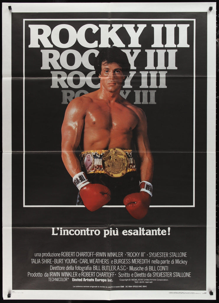 Rocky 3 Italian 2 Foglio (39x55) Original Vintage Movie Poster