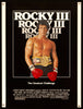 Rocky 3 Original Vintage Movie Poster