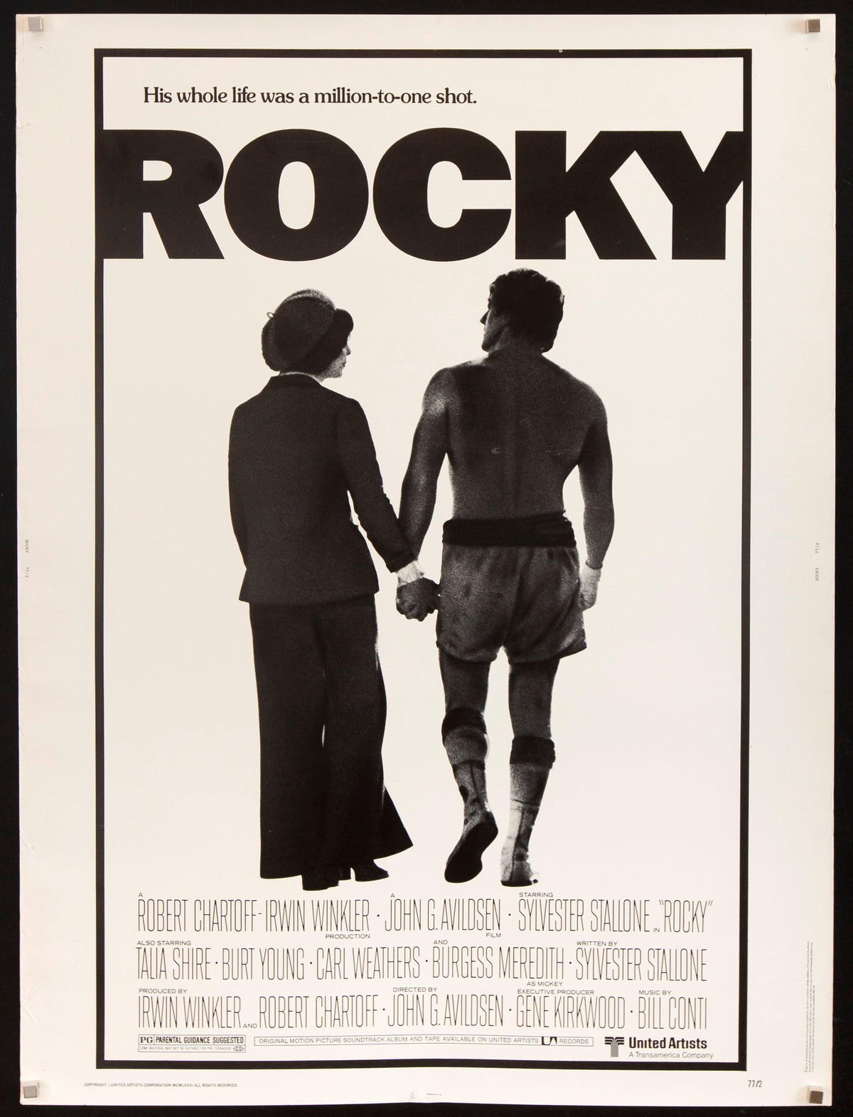 Rocky 30x40 Original Vintage Movie Poster