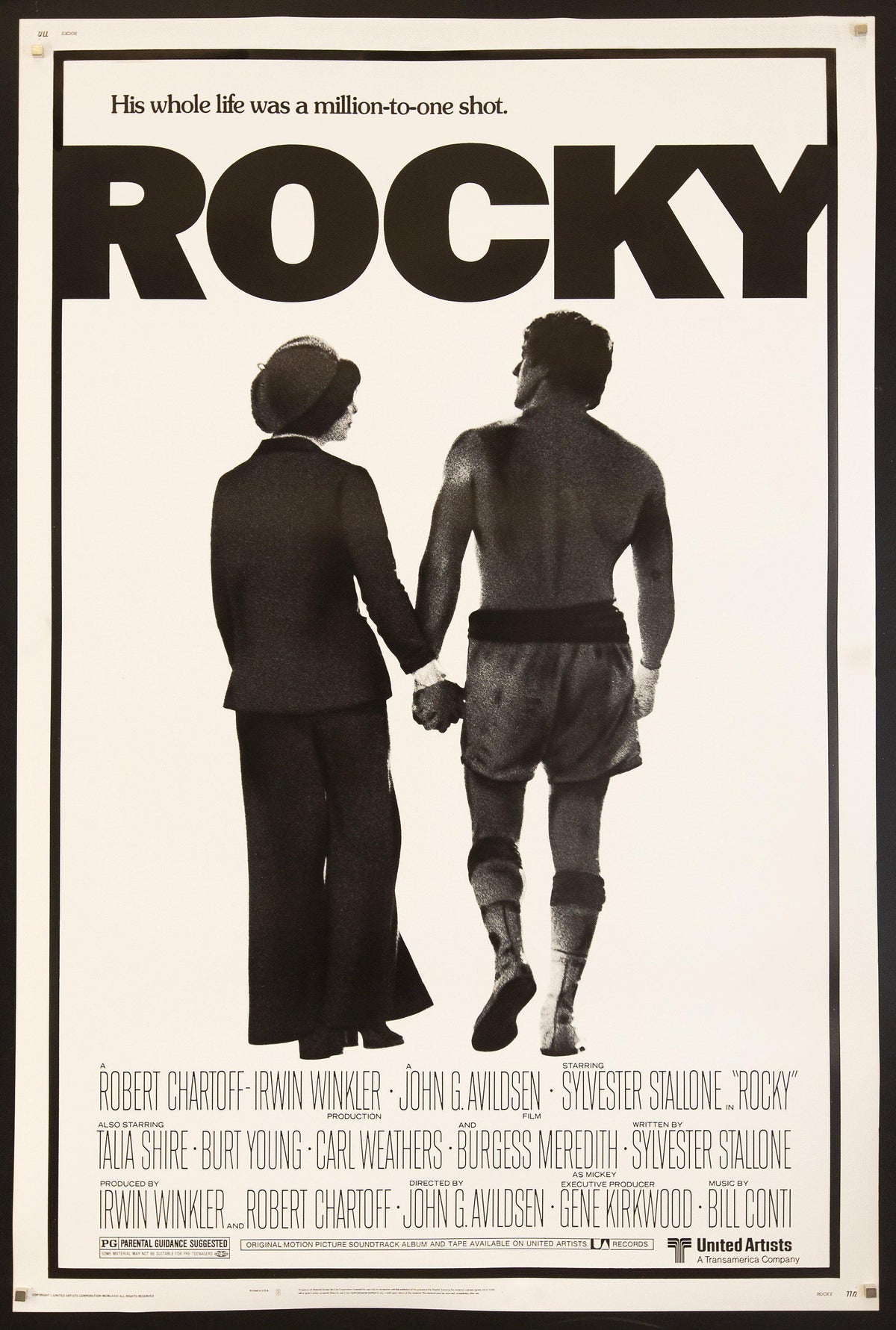 Rocky 40x60 Original Vintage Movie Poster