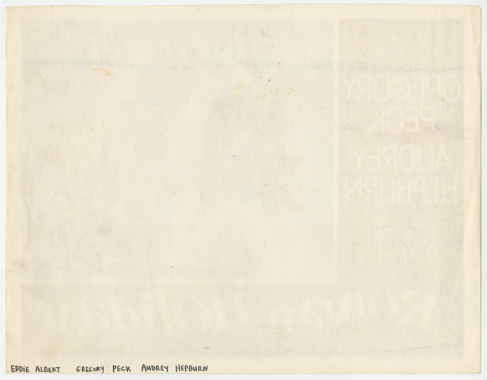 Roman Holiday Original Vintage Movie Poster