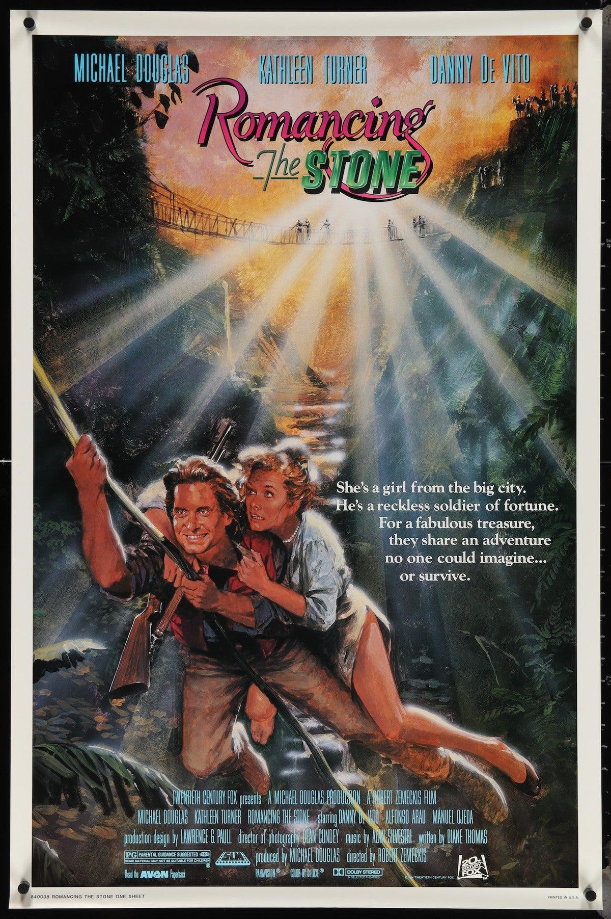 Romancing the Stone Original Vintage Movie Poster