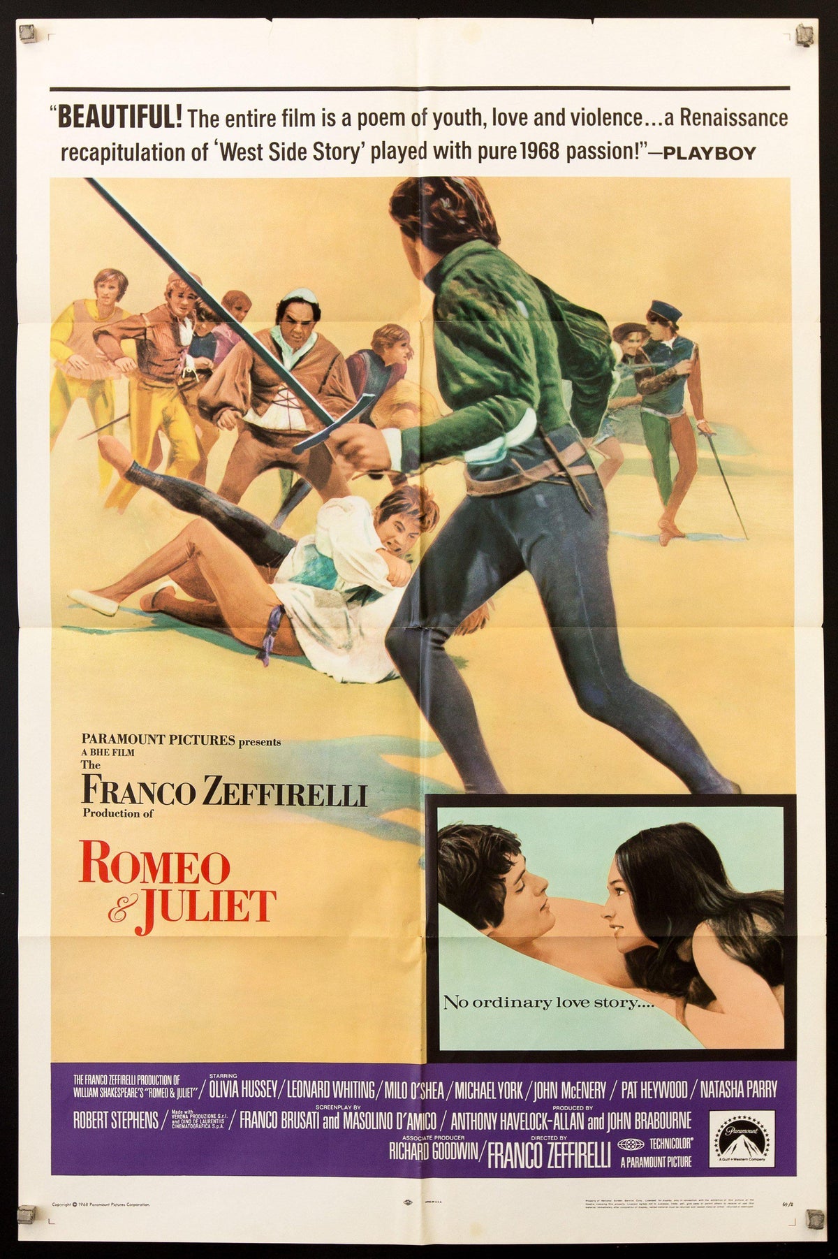 Romeo and Juliet 1 Sheet (27x41) Original Vintage Movie Poster