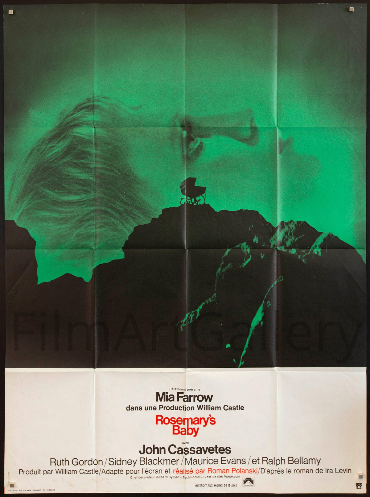Rosemary&#39;s Baby French 1 panel (47x63) Original Vintage Movie Poster