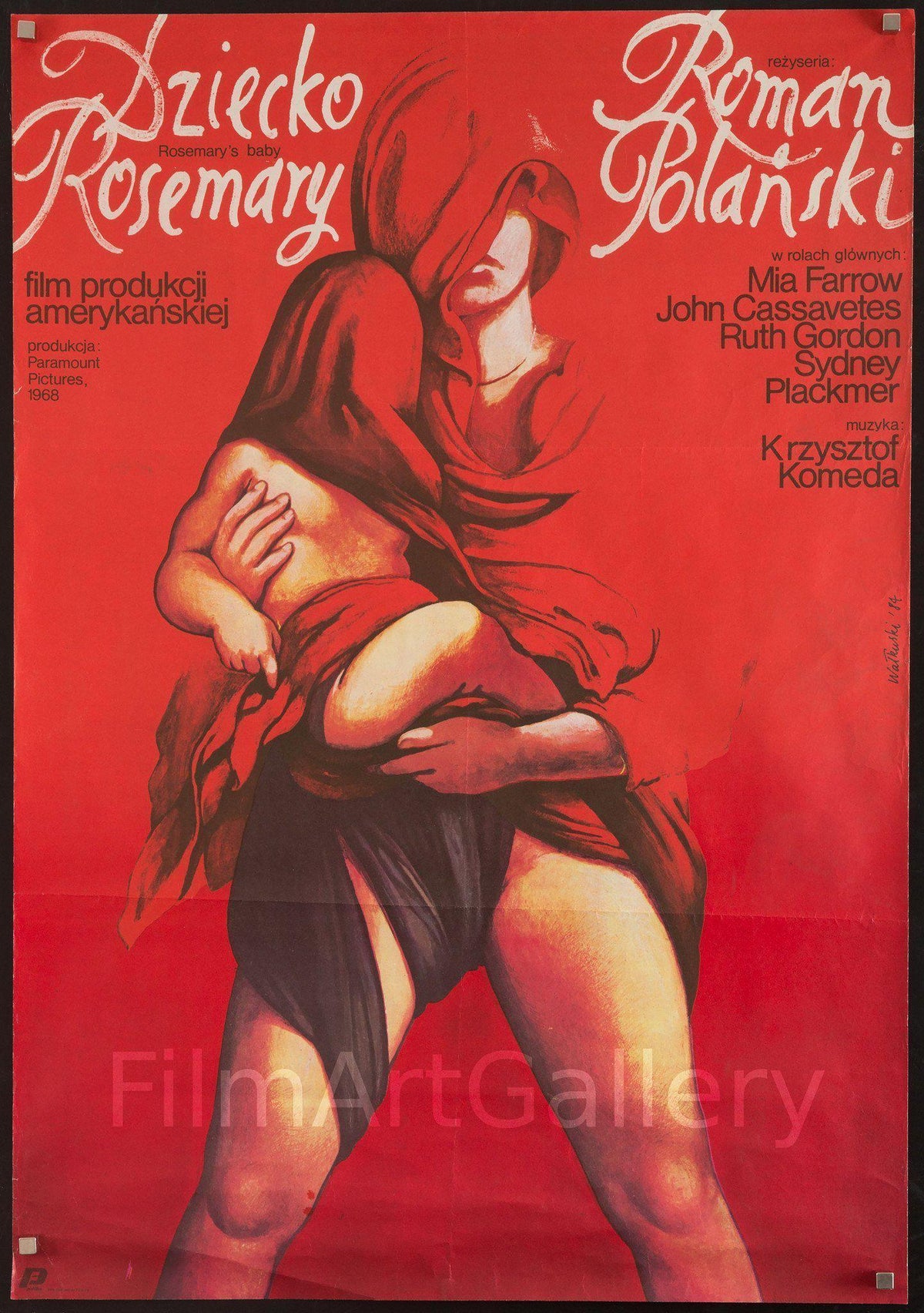 Rosemary&#39;s Baby Polish B1 (26x38) Original Vintage Movie Poster