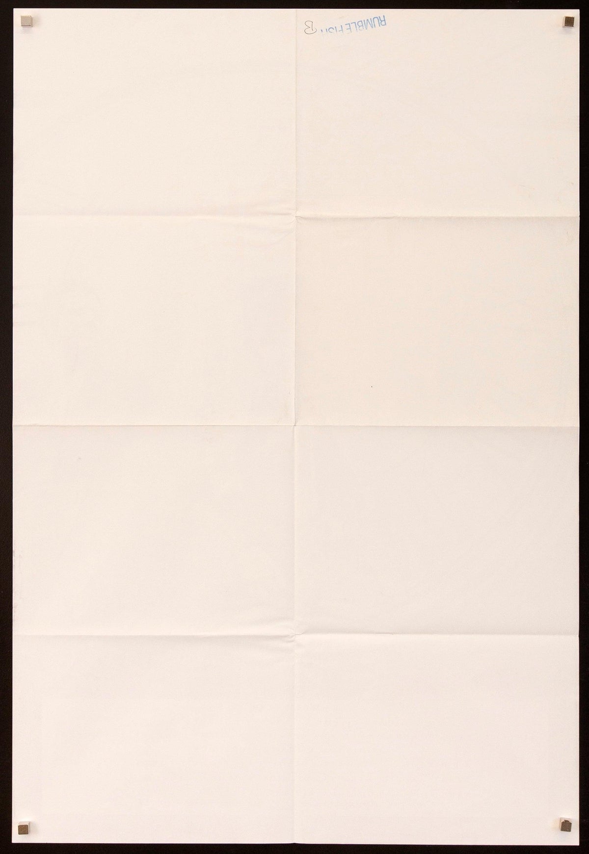 Rumble Fish Original Vintage Movie Poster