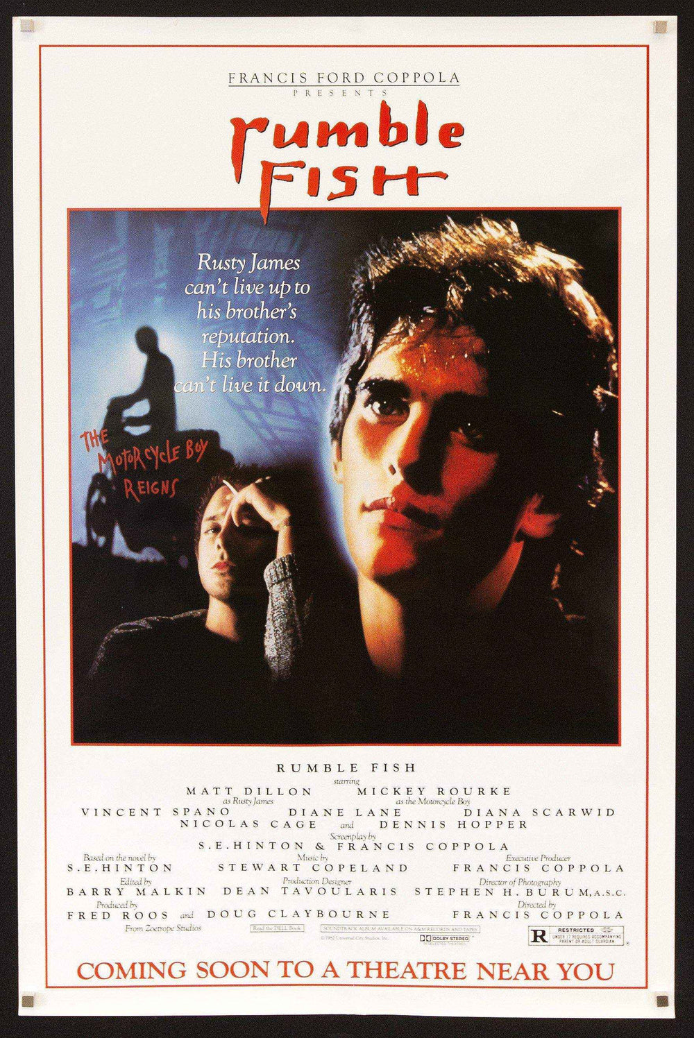 Rumble Fish Original Vintage Movie Poster