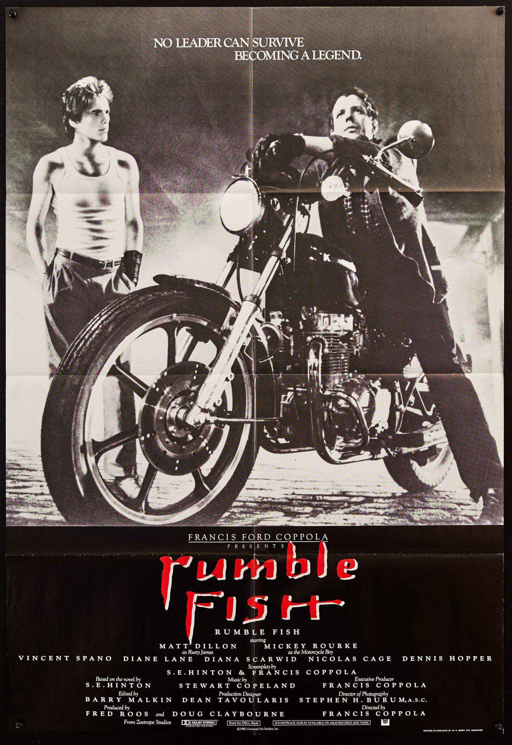 Rumble Fish Original Vintage Movie Poster