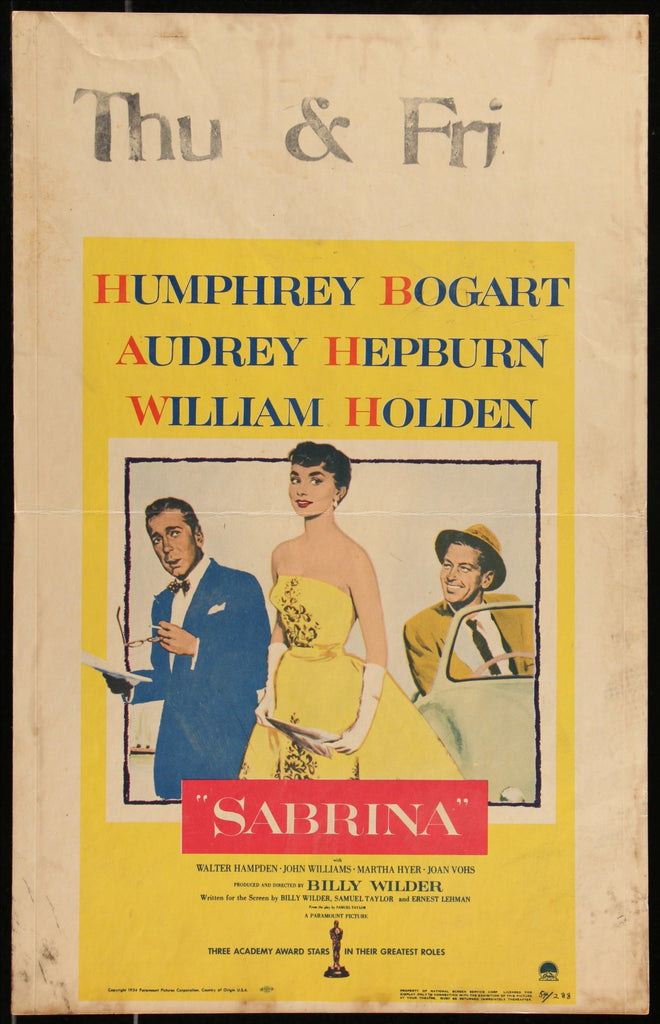 Sabrina Window Card (14x22) Original Vintage Movie Poster
