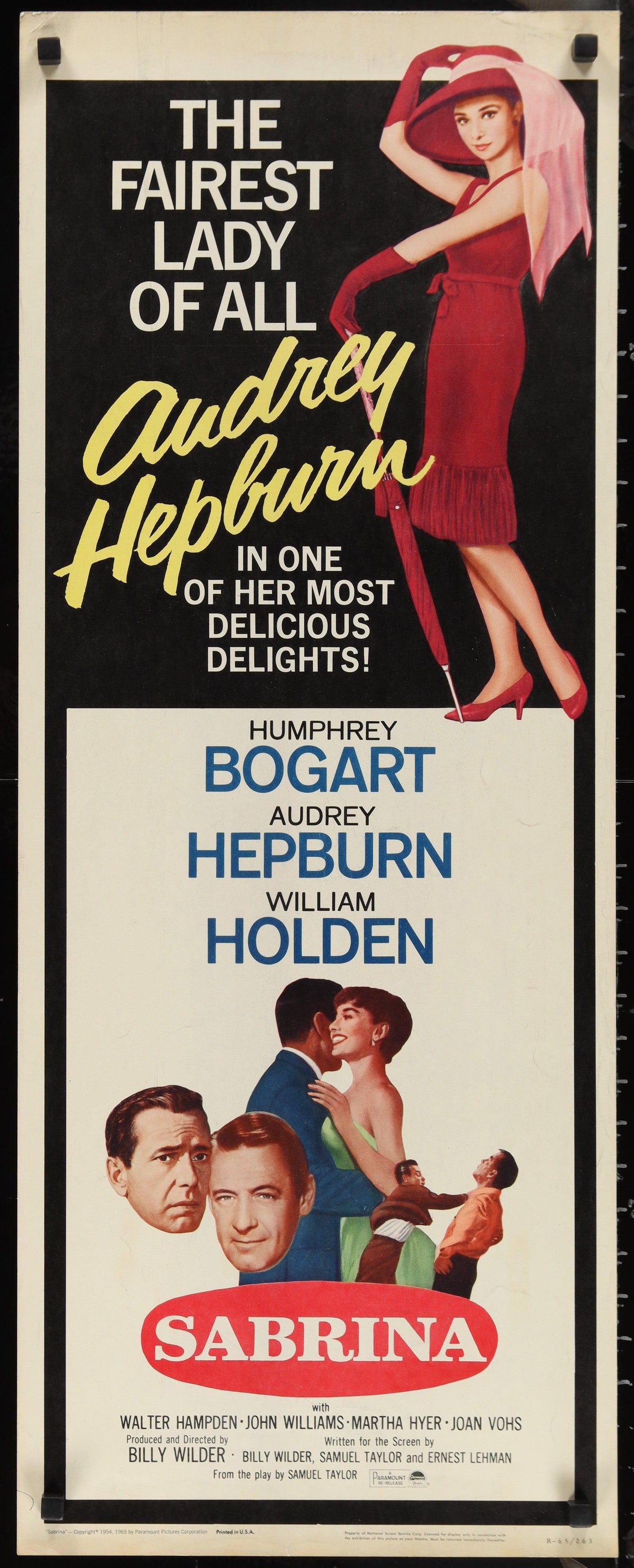 Sabrina Original Vintage Movie Poster