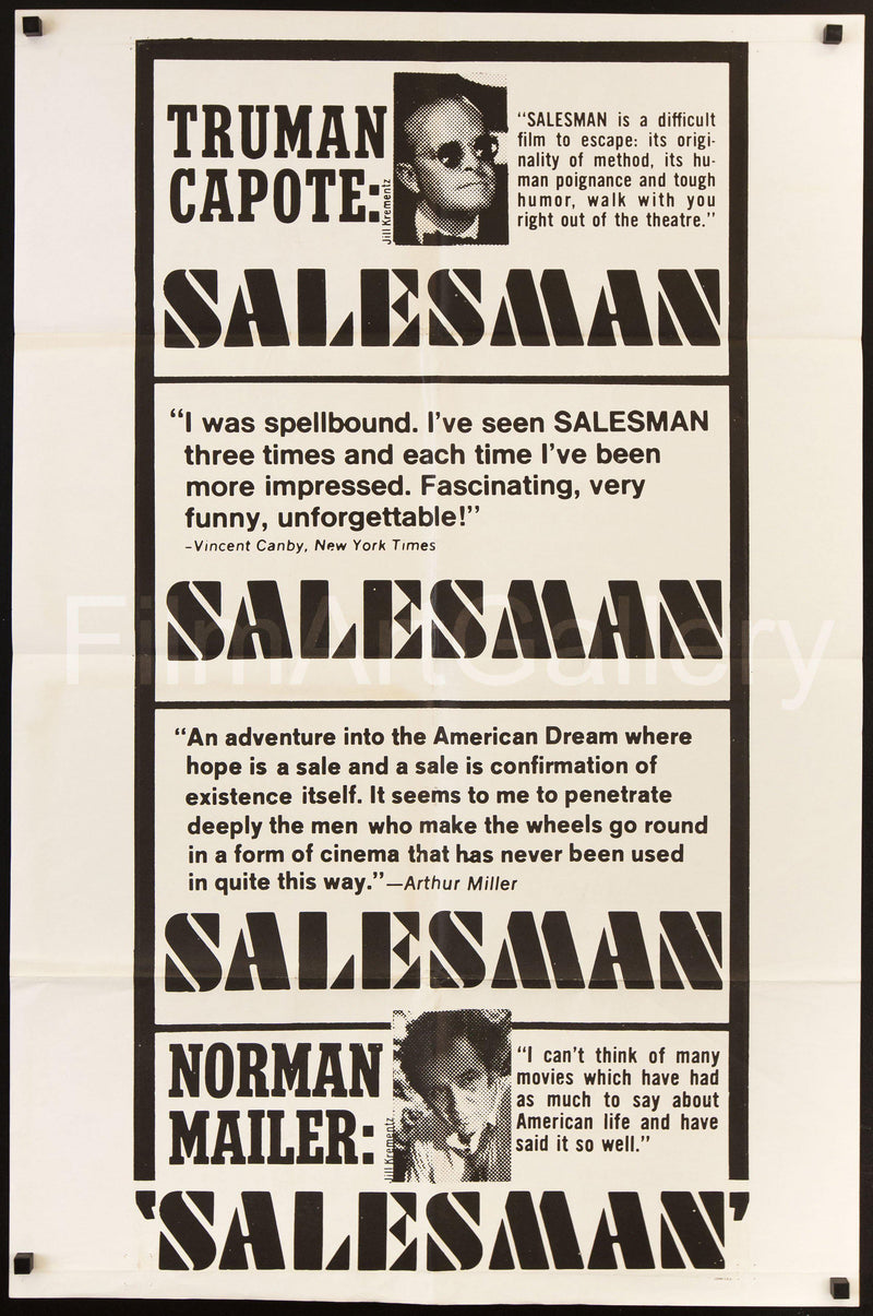 Salesman 1 Sheet (27x41) Original Vintage Movie Poster