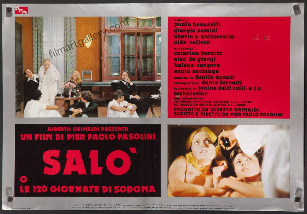Salo Original Vintage Movie Poster