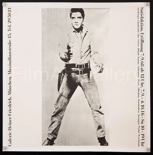 Satisfaktion art exhibit Munich (Andy Warhol's Elvis) Original Vintage Movie Poster