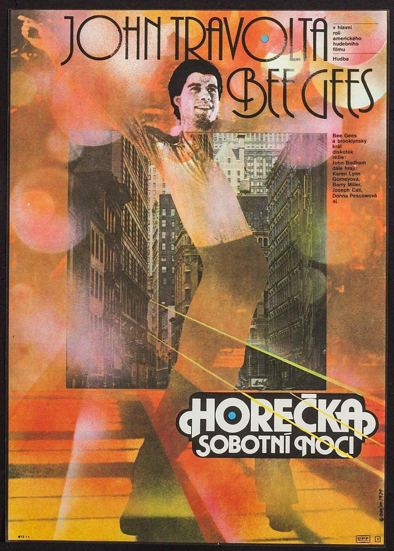 Saturday Night Fever Czech Mini (11x16) Original Vintage Movie Poster