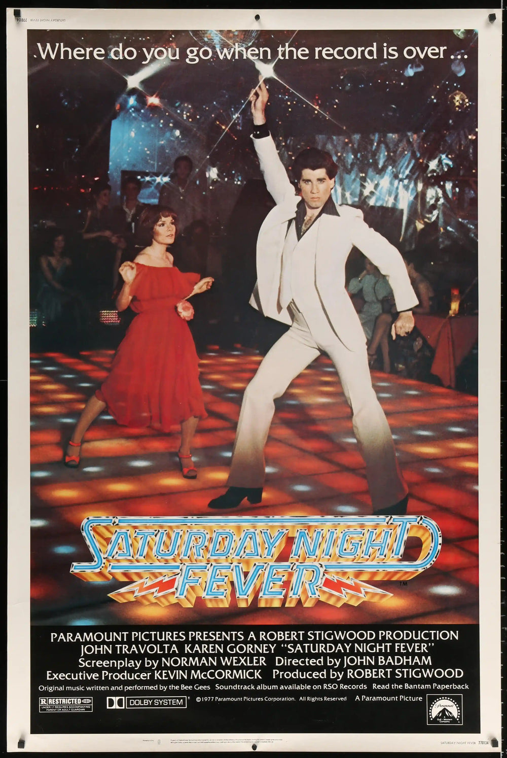 Saturday Night Fever Original Vintage Movie Poster