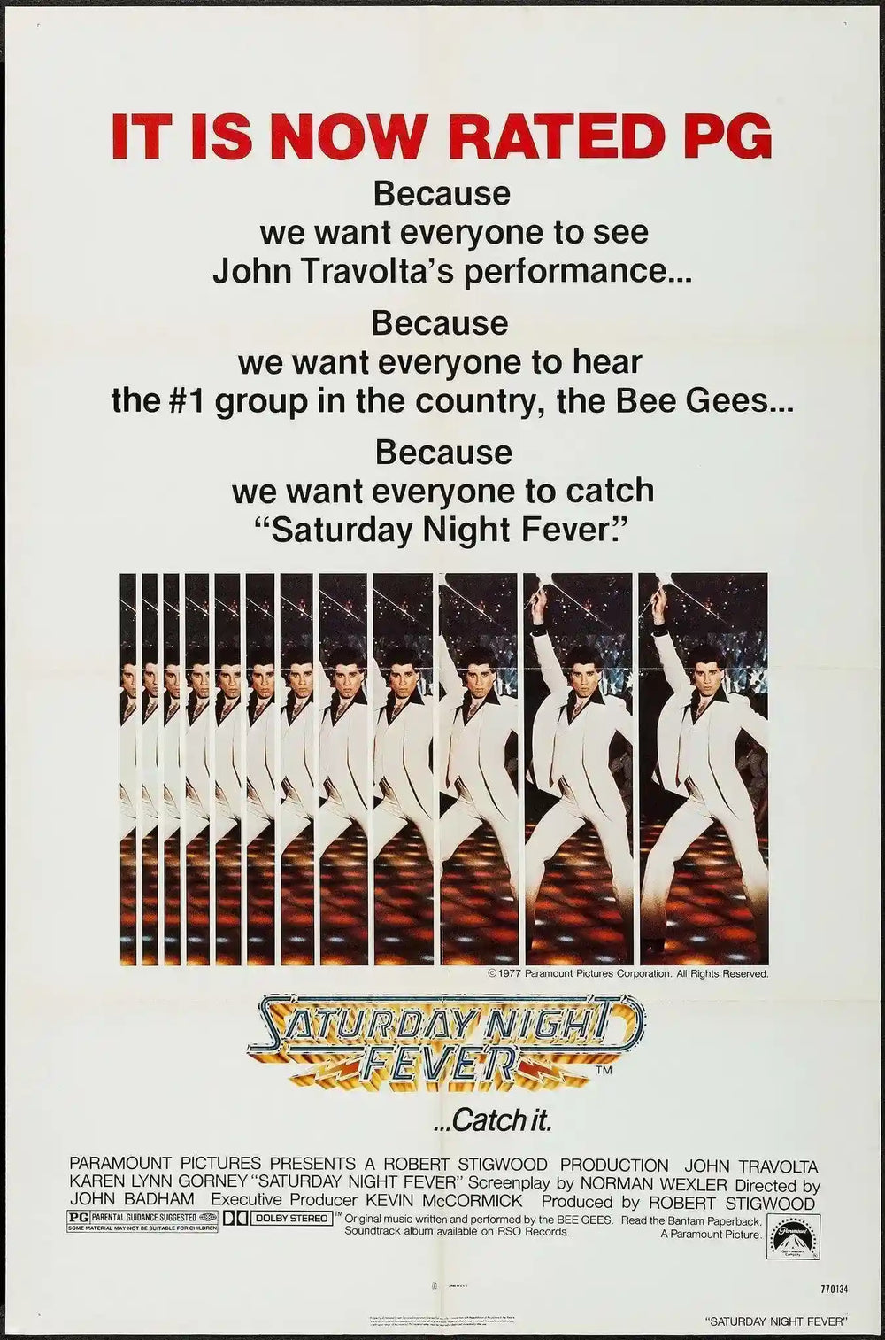 Saturday Night Fever Original Vintage Movie Poster
