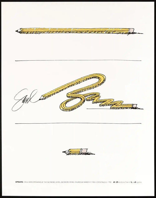 Saul Bass at the Biltmore Hotel Original Vintage Movie Poster