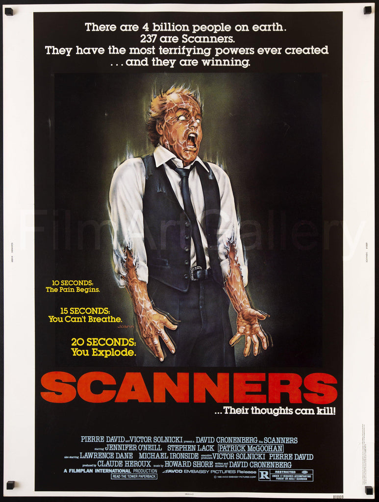Scanners Original Vintage Movie Poster