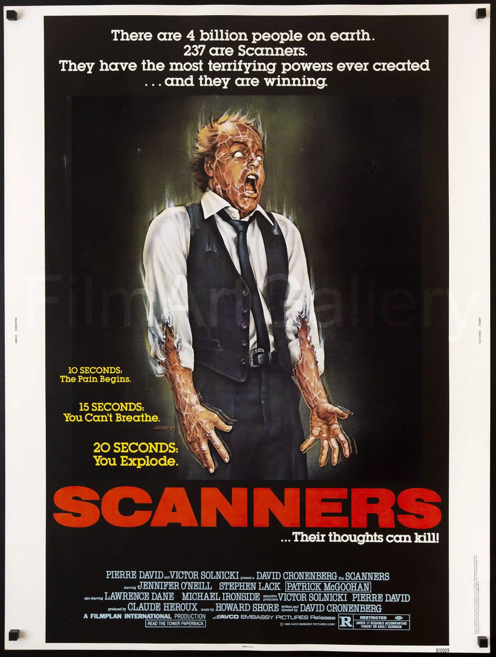 Scanners Original Vintage Movie Poster