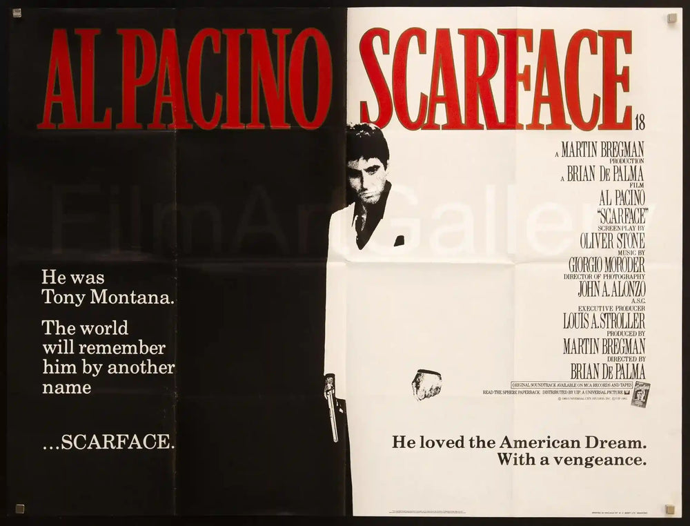 Scarface Original Vintage Movie Poster
