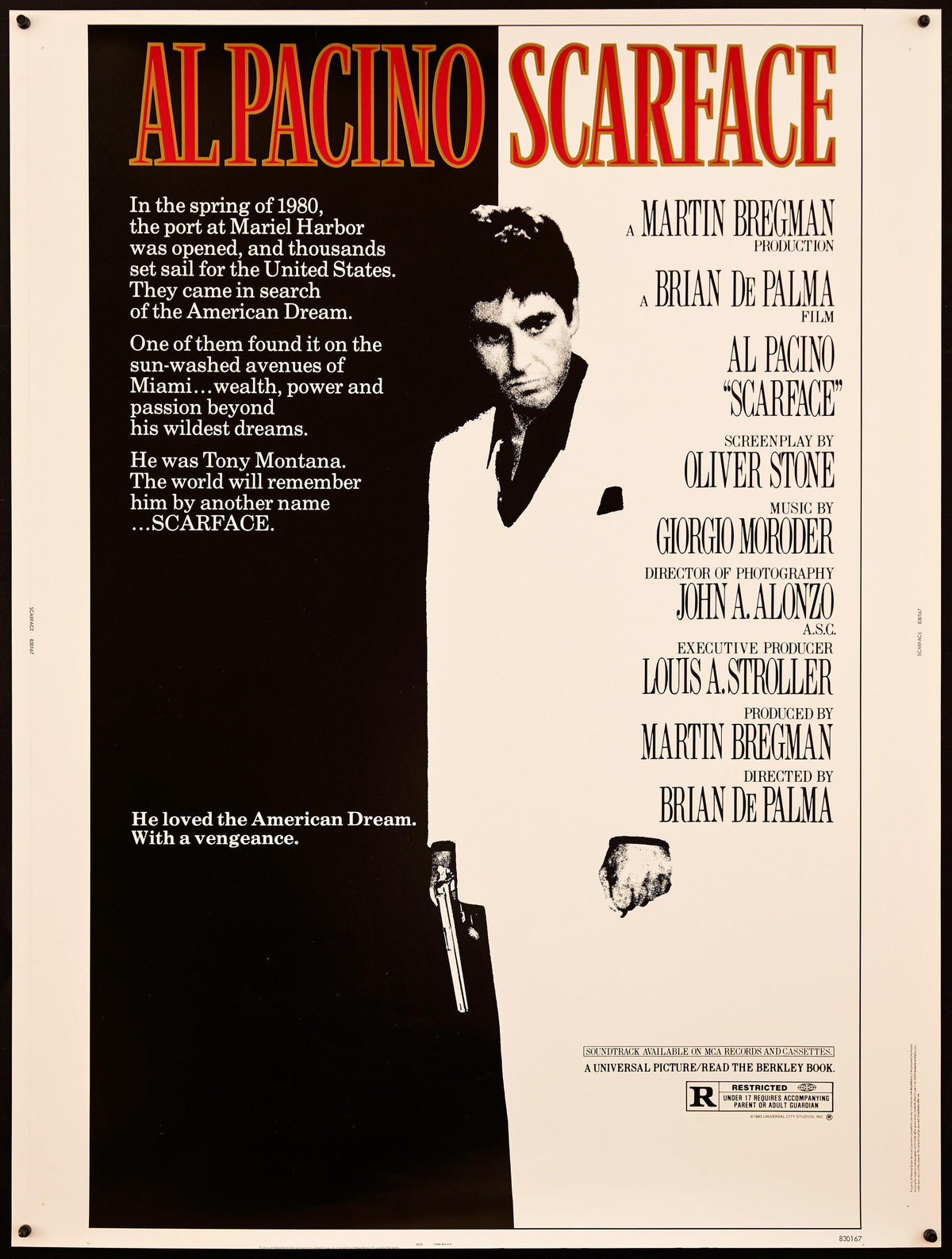 Scarface Original Vintage Movie Poster