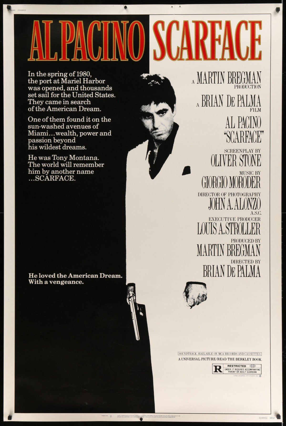 Scarface Original Vintage Movie Poster