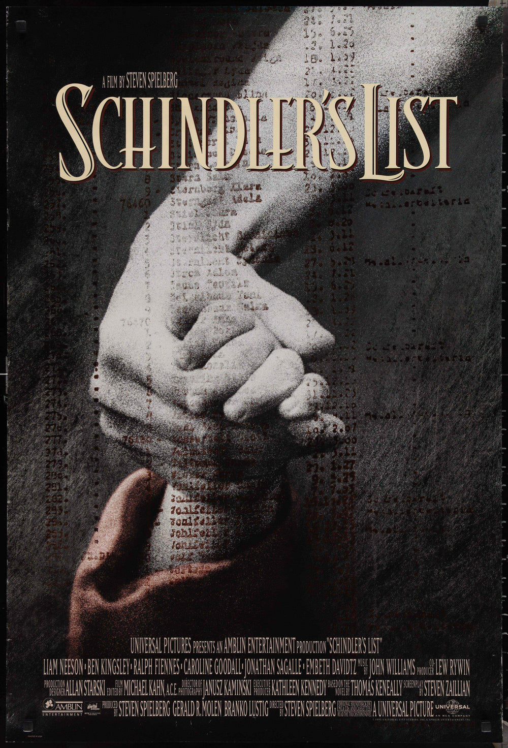 Schindler's List Original Vintage Movie Poster