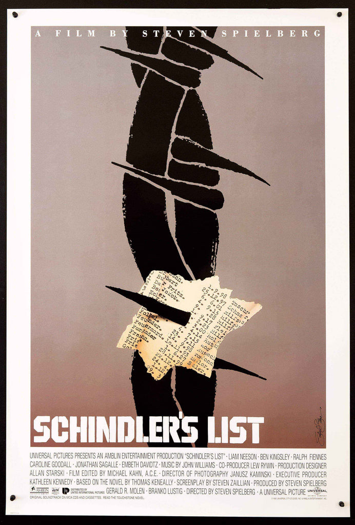 Schindler's List Movie Poster 1993 1 Sheet (27x41)