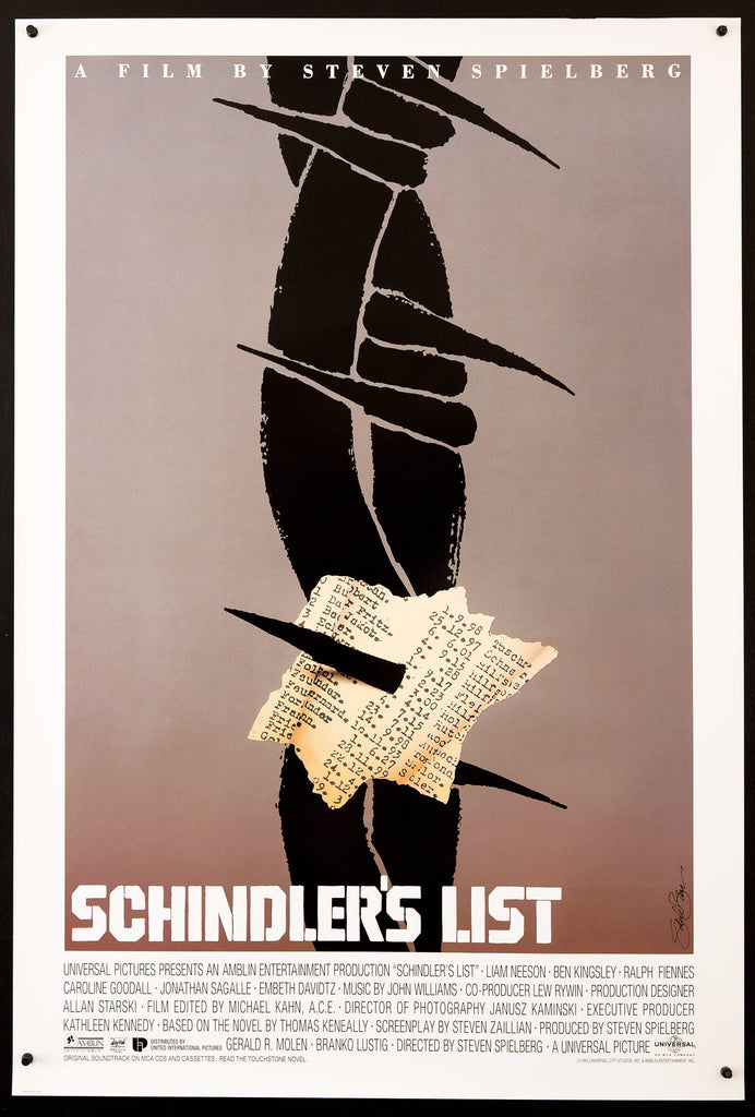 Schindler's List Original Vintage Movie Poster