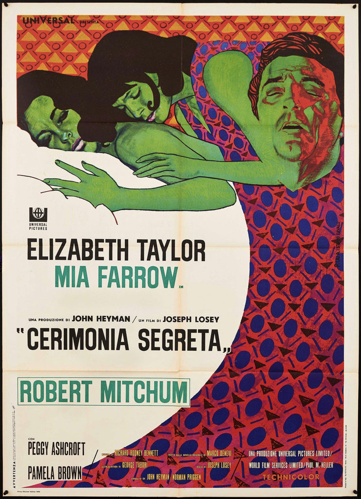 millenium palade secret ceremony ポスター Secret Ceremony Movie Poster 1969 Italian 2 Foglio (39x55)