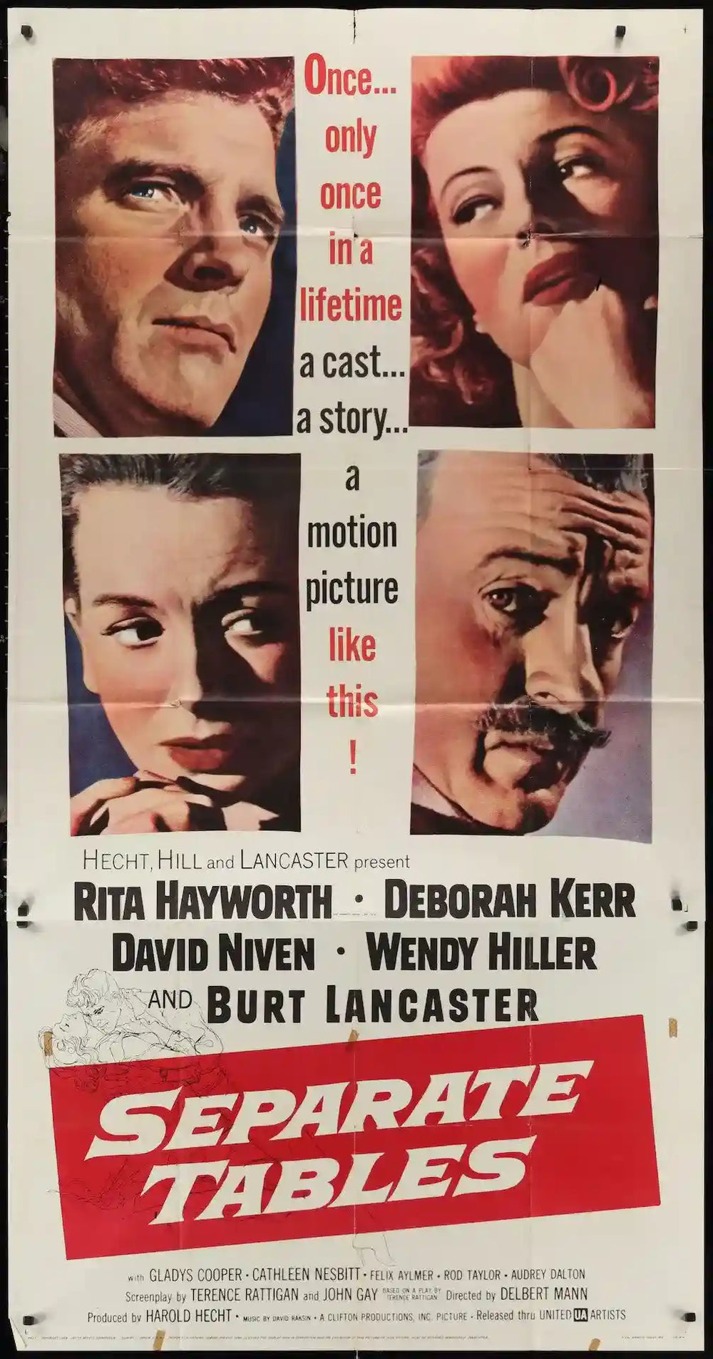 Separate Tables Original Vintage Movie Poster