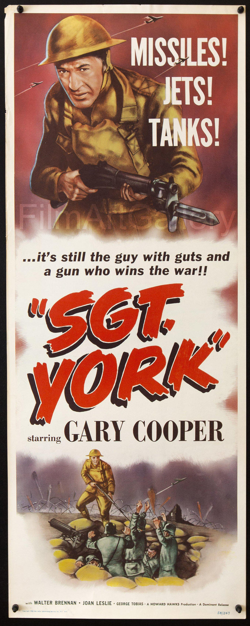 Sergeant York Insert (14x36) Original Vintage Movie Poster