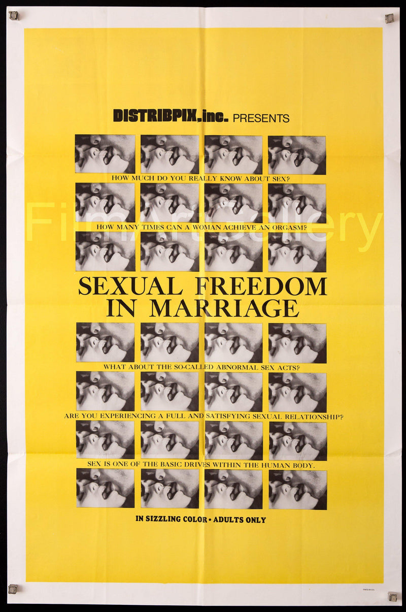 Sexual Freedom in Marriage Movie Poster 1970 1 Sheet (27x41)