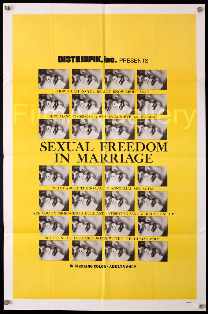 Sexual Freedom in Marriage Original Vintage Movie Poster
