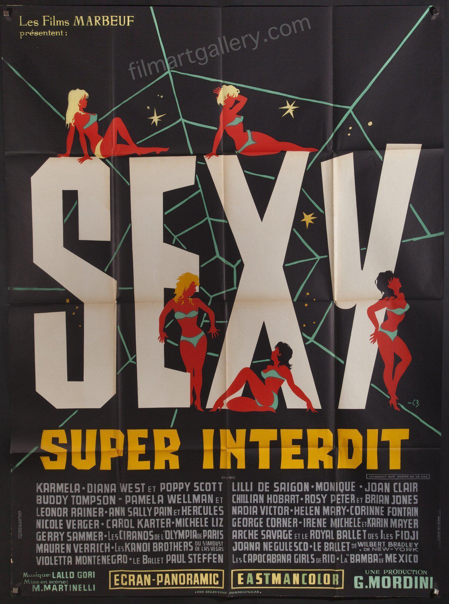 Sexy Super Interdit (Prohibited Sex) Movie Poster 1964 French 1 - Film Art  Gallery